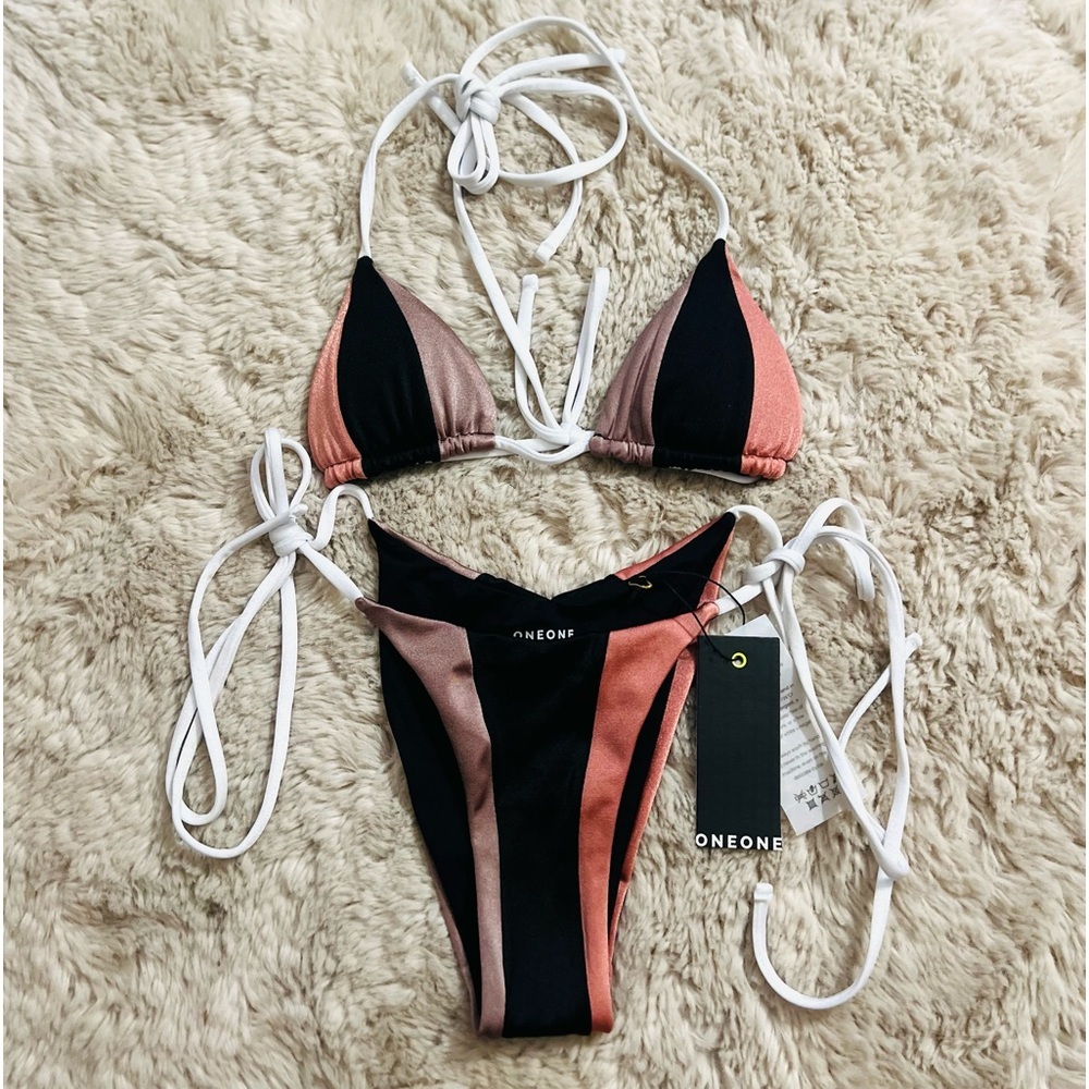 NWT OneOne Swimwear ARIEL Skimpy Bikini  SET size XS - Picture 6 of 12